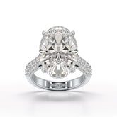 12.06 Carat Oval Cut Lab Diamond Engagement Ring - Jama Jewels